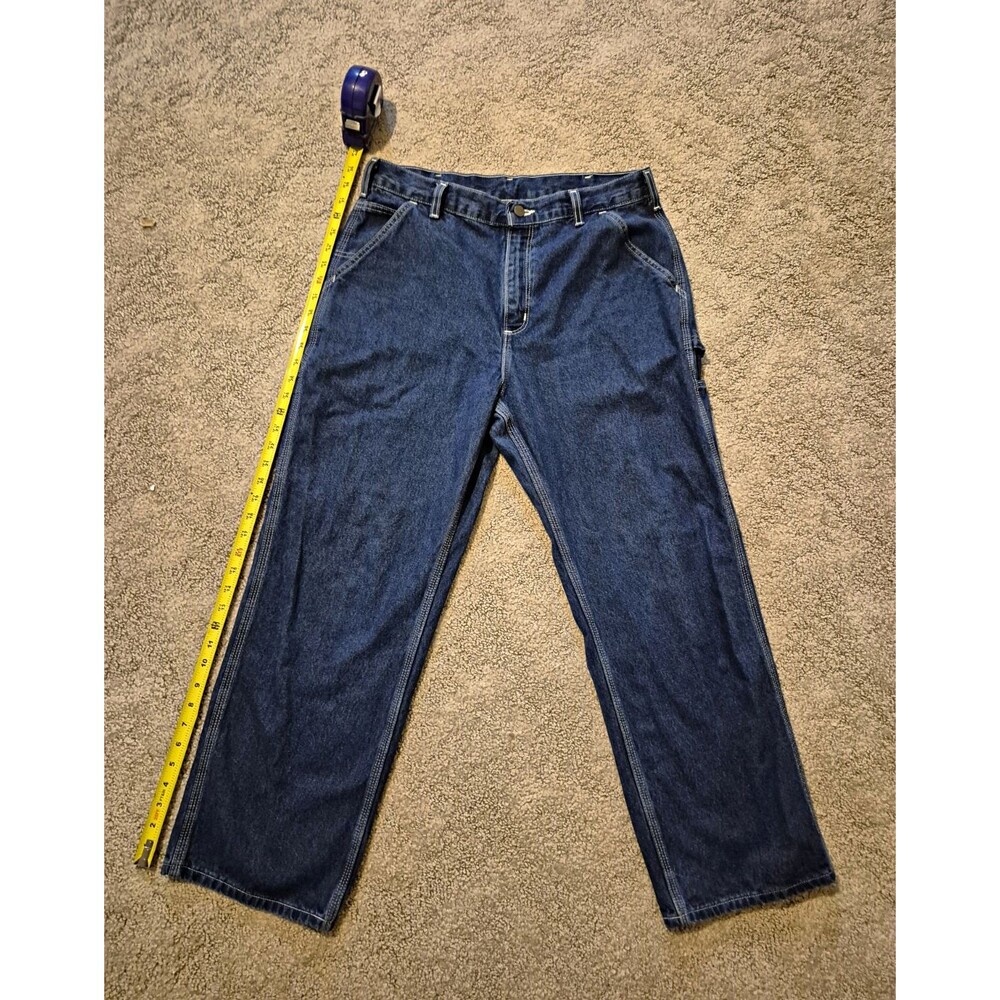 Carhartt B13-DST Men’s Denim Carpenter Pants Pockets Relaxed 34x28 Blue